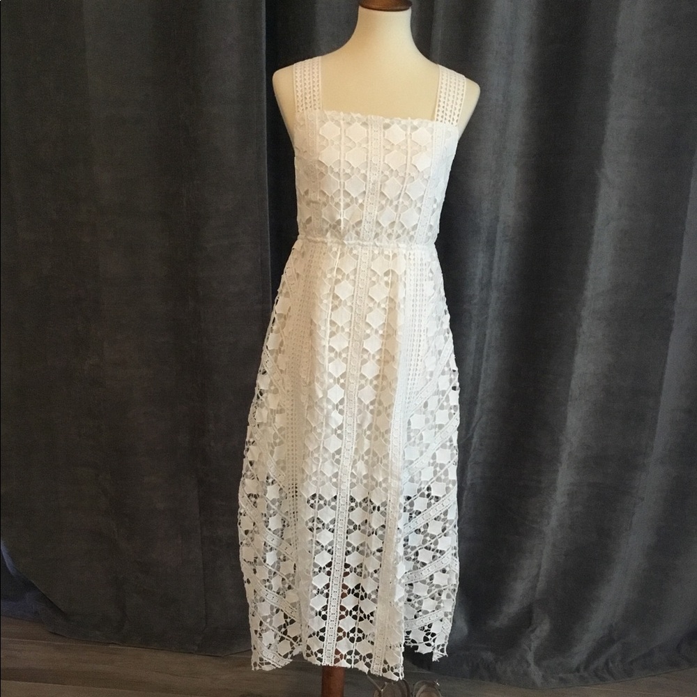 BRAND NEW white lace summer dress